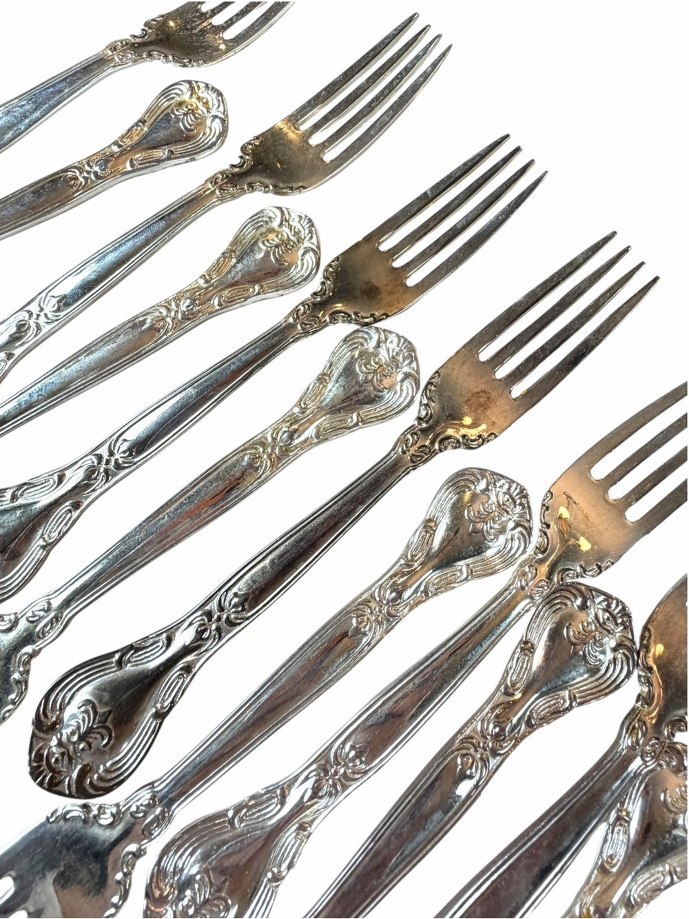 Grandmaster Silverplated Godinger Flatware Floral 68 Piece Set Serving Baroque - Picture 15 of 16